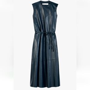 Zara BELTED LEATHER DRESS LIMITED EDITION